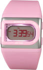 Ψηφιακά ρολόγια των ανοικτό ροζ αδιάβροχων γυναικών με την μπαταρία λίθιου
