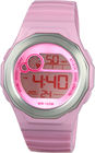 Στρογγυλά ψηφιακά ρολόγια γυναικών με το φως EL και νερό 100m ανθεκτικό