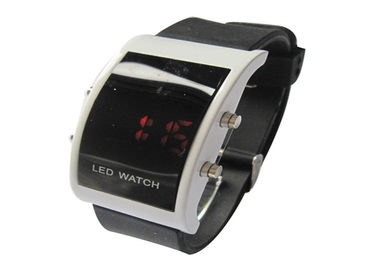 Ψηφιακή οθόνη αφής Wristwatch των μεγάλων προσώπου μόδας οδηγήσεων ατόμων με τα φω'τα των κόκκινων οδηγήσεων